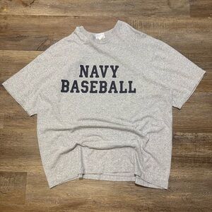 Vtg Navy Baseball single stitch T shirt